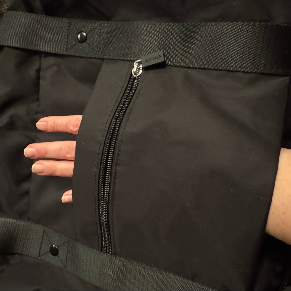 IHKWIP brand black duffle bag with small cosmetic bag.   NWT - Picture 12 of 15
